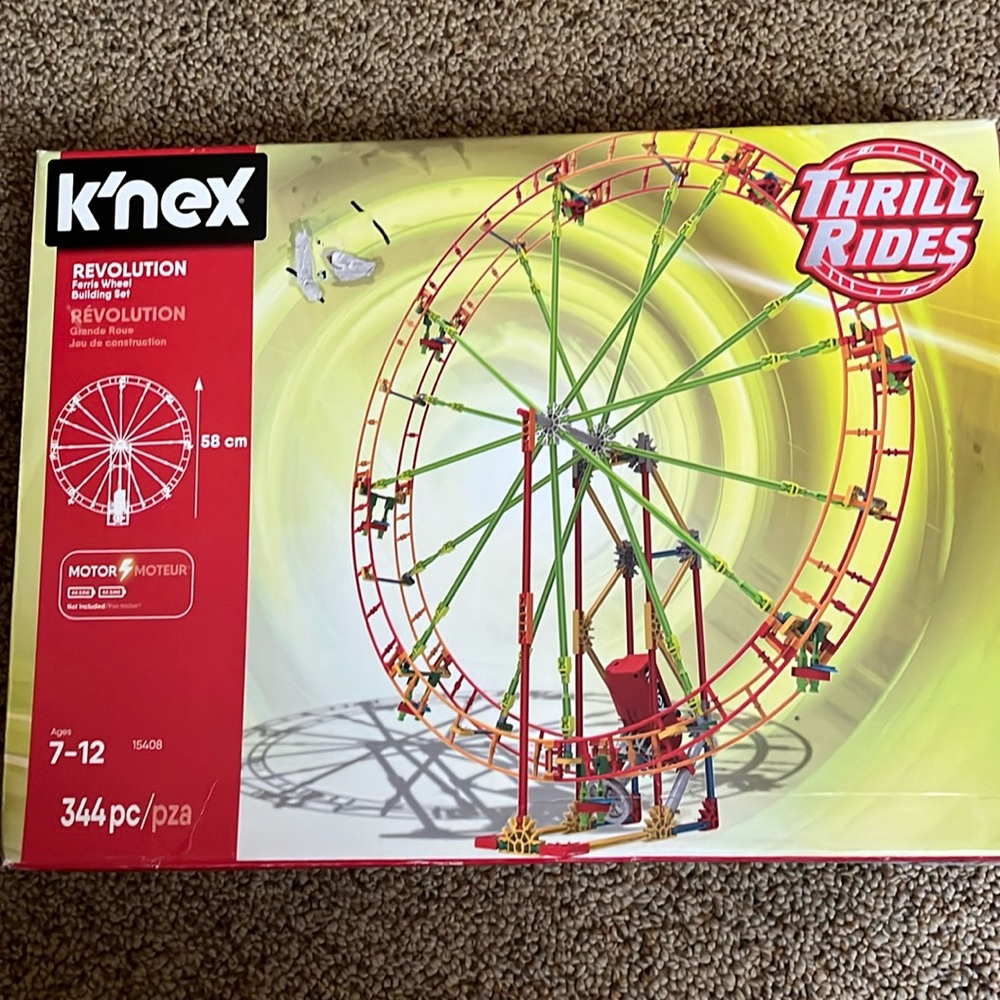 New in open box KNEX Revolution FERRIS WHEEL Building Set Motorized STEM 344 pcs